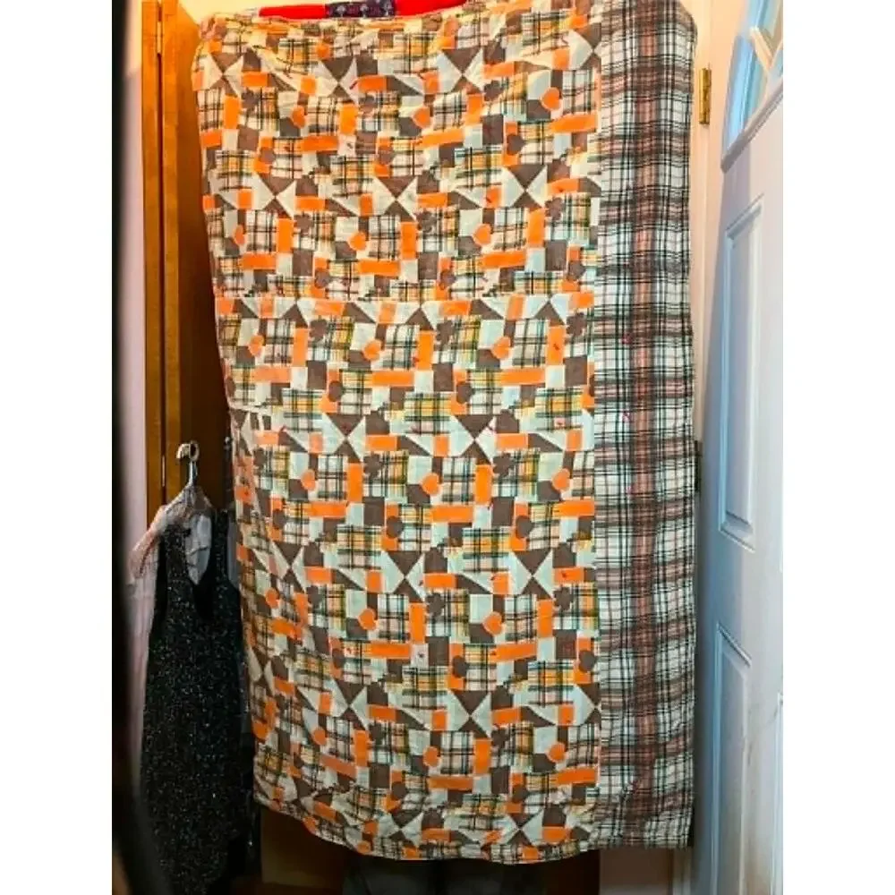 C1960 Patchwork Quilt with Great Patterns 70x56